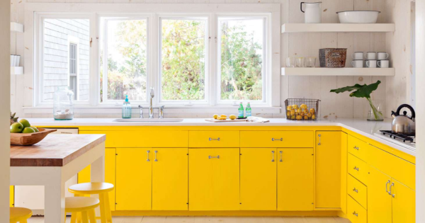 Kitchen: Yellow + White