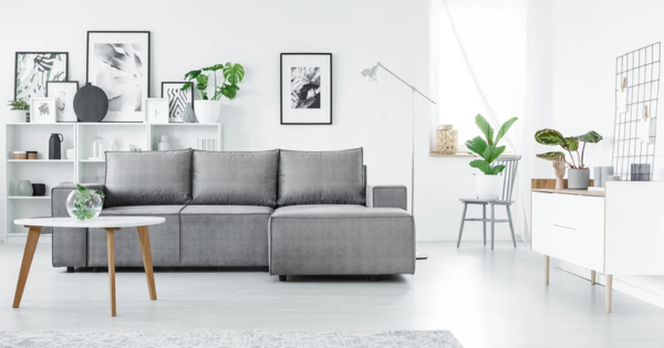 Living Room: Grey + Off-White